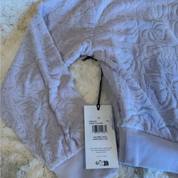 BRAND NEW! 🌸 Lilac oversized crew neck “Sunday Pullover” by RVCA ~ NWT - Picture 4 of 7